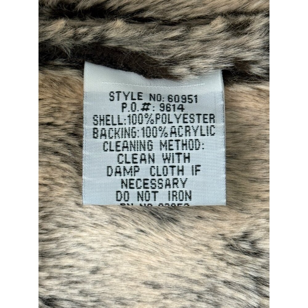 Bagatelle Womens Open Jacket Faux Leather and Fur Brown Size M - Picture 7 of 7